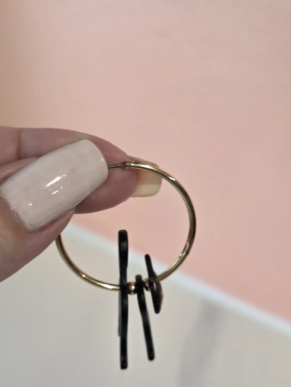Black Cat Hoop Earrings - Playful Black Cat Design